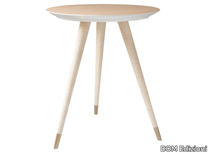 CUPERTINO RAFIA BAR - Round wooden high table _ DOM Edizioni