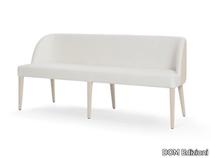 COLETTE RAFFIA DINNER - Upholstered fabric bench with back _ DOM Edizioni