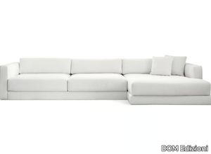 DANIEL - Sectional fabric sofa with chaise longue _ DOM Edizioni