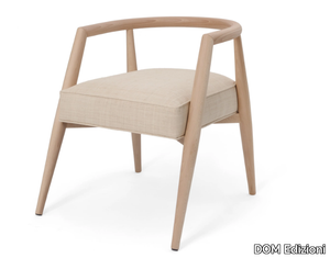 LISE - Wooden chair with fabric seat cushion _ DOM Edizioni