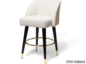 PAULINE BAR - Upholstered fabric stool with back _ DOM Edizioni