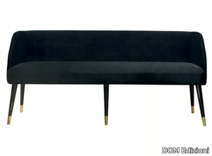 PAULINE DINNER - Upholstered fabric bench with back _ DOM Edizioni