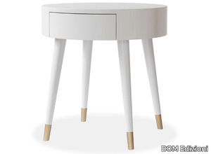 SANTOS - Round wooden bedside table with drawers _ DOM Edizioni