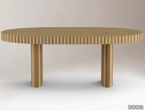 NUSA - Oval walnut and oak table _ DOOQ