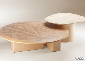 L'ANAMOUR - Ash and travertine Set of small tables _ DOOQ