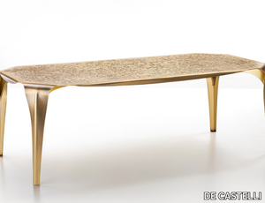 CONVIVIUM - Rectangular metal table _ DE CASTELLI