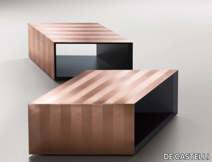 ALPHA - Copper rhomboid-shaped table _ DE CASTELLI