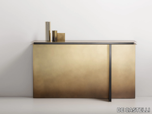 FOLIO - Rectangular brass console table _ DE CASTELLI