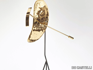 RIBOT - Hammered brass floor lamp _ DE CASTELLI