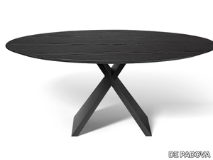 CARLO - Round multi-layer wood table _ DE PADOVA