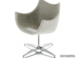 BASKET - Swivel with 4-spoke base fabric easy chair _ DE PADOVA