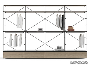 R.I.G. MODULES WARDROBE - Sectional steel and wood walk-in wardrobe _ DE PADOVA