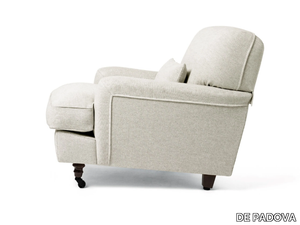 RAFFLES - Fabric armchair with removable cover with armrests _ DE PADOVA