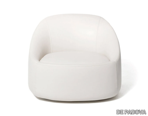 RIPAMONTI - Swivel upholstered leather easy chair _ DE PADOVA