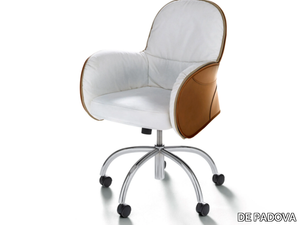 SERBELLONI - Upholstered executive swivel chair with castors _ DE PADOVA