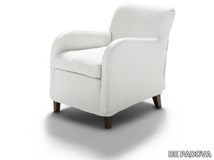 SUSANNA - Fabric armchair with removable cover with armrests _ DE PADOVA