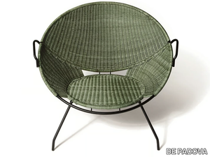 T.54 OUTDOOR - Woven wicker garden armchair _ DE PADOVA