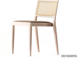 A CHAIR OUTSIDE THE CAGE - Beech chair with integrated cushion and cane backrest _ DE PADOVA