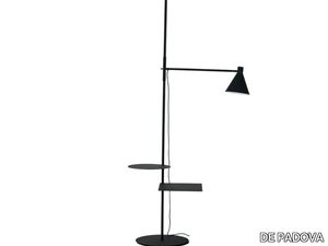 NOTA - Powder coated aluminium floor lamp with shelf _ DE PADOVA