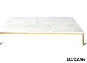 HORIZONTAL LOW TABLE ĒDITION - Low coffee table with Carrara marble top _ DE PADOVA