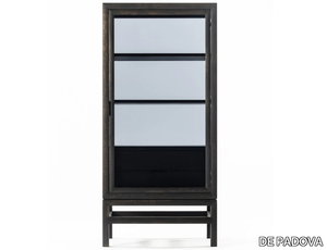 SILENT CABINET - Wood and glass highboard with doors _ DE PADOVA