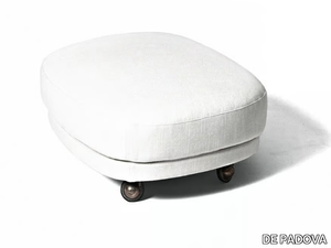 LOUISIANA - Upholstered pouf with castors _ DE PADOVA