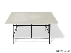 ANDON - Square natural stone garden side table _ DE PADOVA