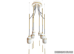 FLEUR DE KAOLIN 6 - LED porcelain chandelier _ DESIGNHEURE