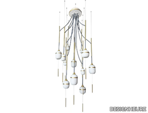 FLEUR DE KAOLIN 12 - LED porcelain chandelier _ DESIGNHEURE