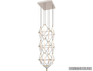 MOZAIK 4x3 - Contemporary style LED steel chandelier _ DESIGNHEURE