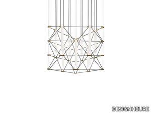 MOZAIK 2x2 - LED steel chandelier _ DESIGNHEURE