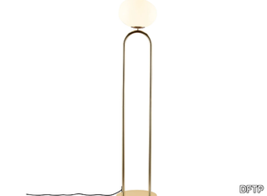 SHAPES - Brass and opal glass floor lamp _ DFTP