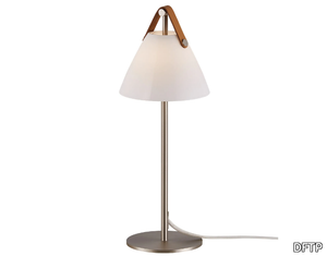 STRAP - Opal glass and leather table lamp _ DFTP