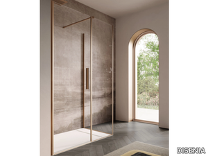 LUCE - Corner rectangular glass shower cabin _ DISENIA