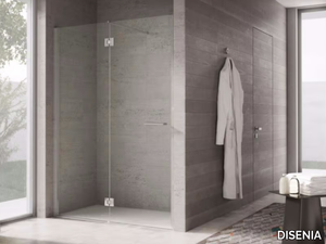 PROJECT - Niche shower cabin with hinged door _ DISENIA