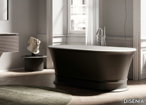 DEKÒ - Freestanding oval Mineralux Stone bathtub _ DISENIA