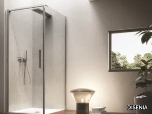 LUCE - Corner square shower cabin _ DISENIA