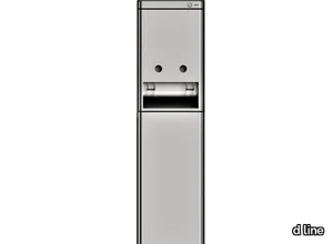 SANITARY PANEL HW - Waste bin and towel dispenser in stainless steel _ d line