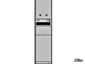 SANITARY PANEL HY - Waste bin and towel dispenser in stainless steel _ d line