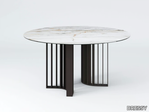 JOPLIN - Round ceramic dining table _ DRESSY