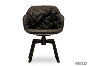 LAP 4054 - Swivel upholstered chair with armrests _ DRESSY