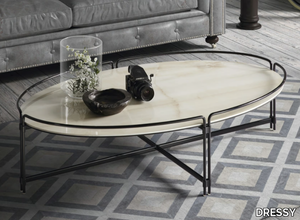 JOIN - Low oval ceramic coffee table _ DRESSY