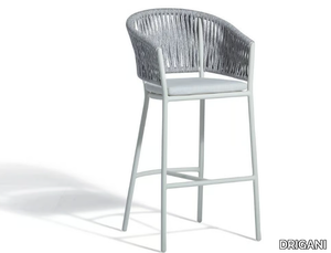 GAIA - High aluminium garden stool with armrests _ DRIGANI