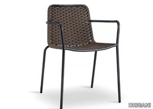 TIZI - Stackable garden chair with armrests _ DRIGANI