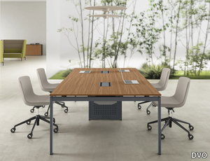 DV802 - Rectangular melamine and metal meeting table _ DVO