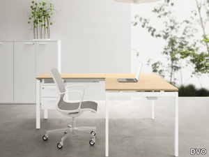 DV802 - Sectional melamine and metal office desk _ DVO