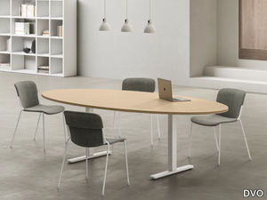 NOBU - Oval melamine cand metal meeting table _ DVO