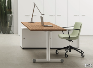 OSLO - Sectional melamine office desk with shelves _ DVO