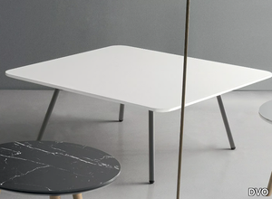 Square coffee table - Melamine and metal high side table _ DVO