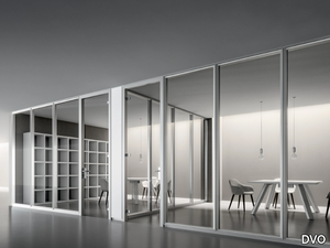 PARTITION WALL - Vertical glass and plate movable wall _ DVO